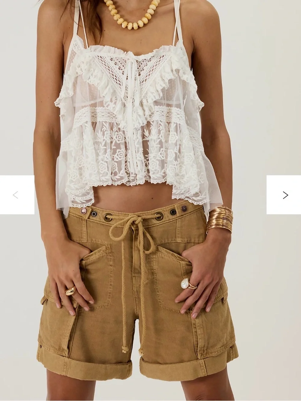 Free People Frankie Washed Shorts Color: Iced Coffee XL NWT